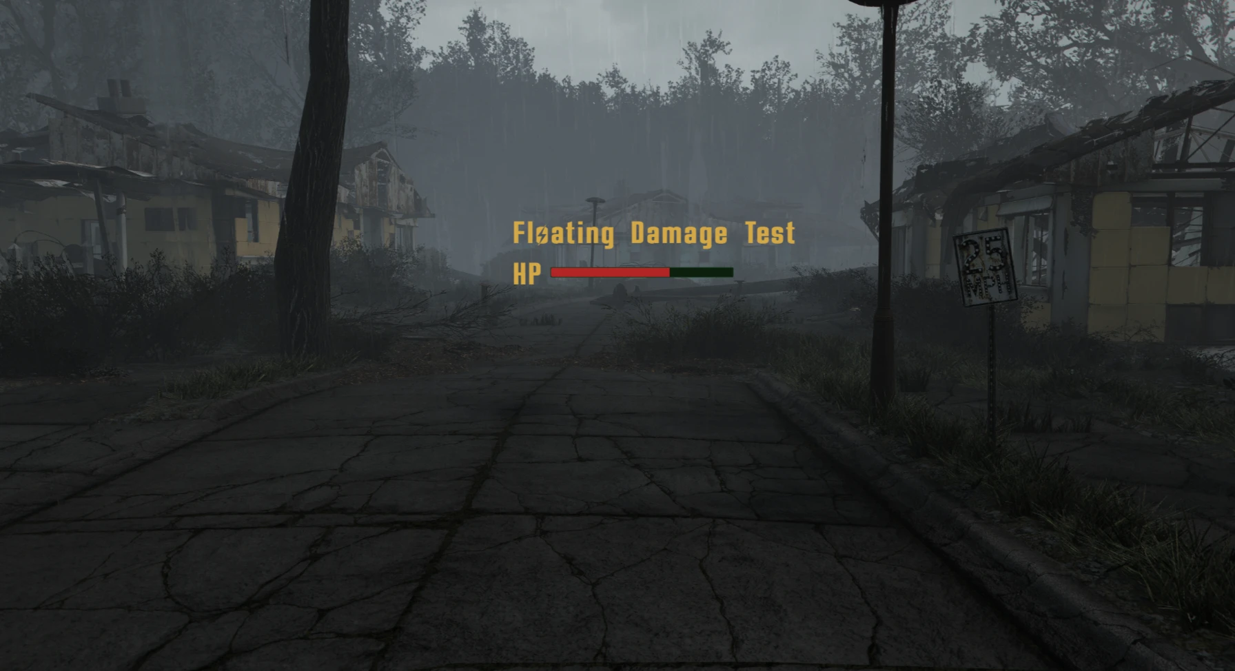 PrismaUI rendering a floating HP bar in Fallout 4